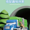 Dinosaur Transport Truck Playset with 12 Figures and 2 Mini Cars