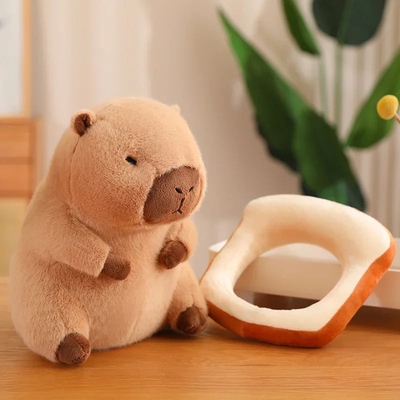 Adorable Capybara Plush Toy with Cute Turtle Backpack
