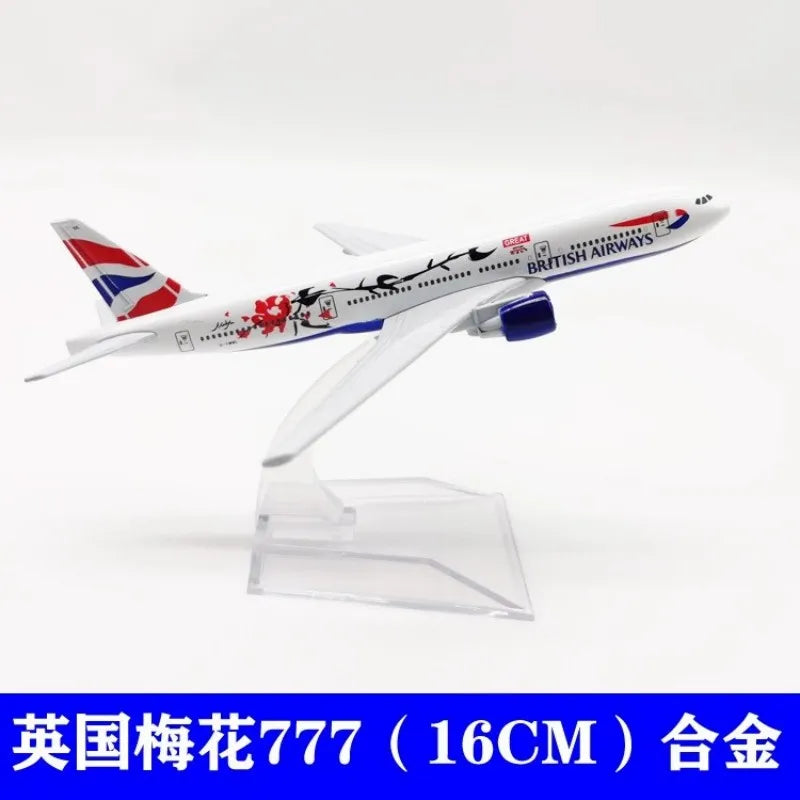 Diecast Metal Boeing Aircraft Model – 16 cm Collectible Display Piece