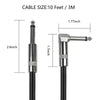 Braided Guitar Cable with 90° Plug – Noise Reduction for Clear Sound