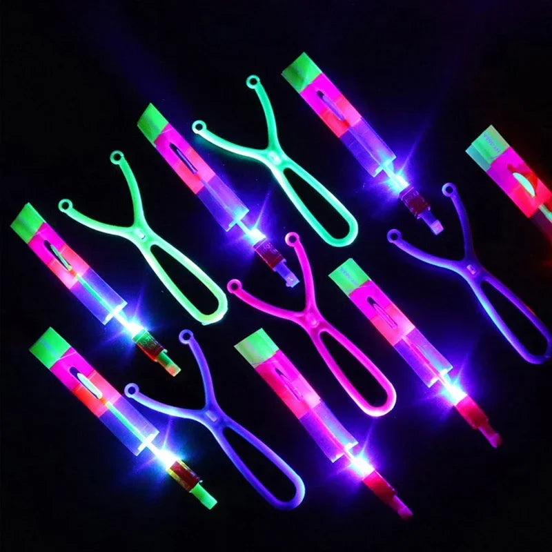 Glow-in-the-Dark Flying Arrow Helicopter Toy with LED Lights