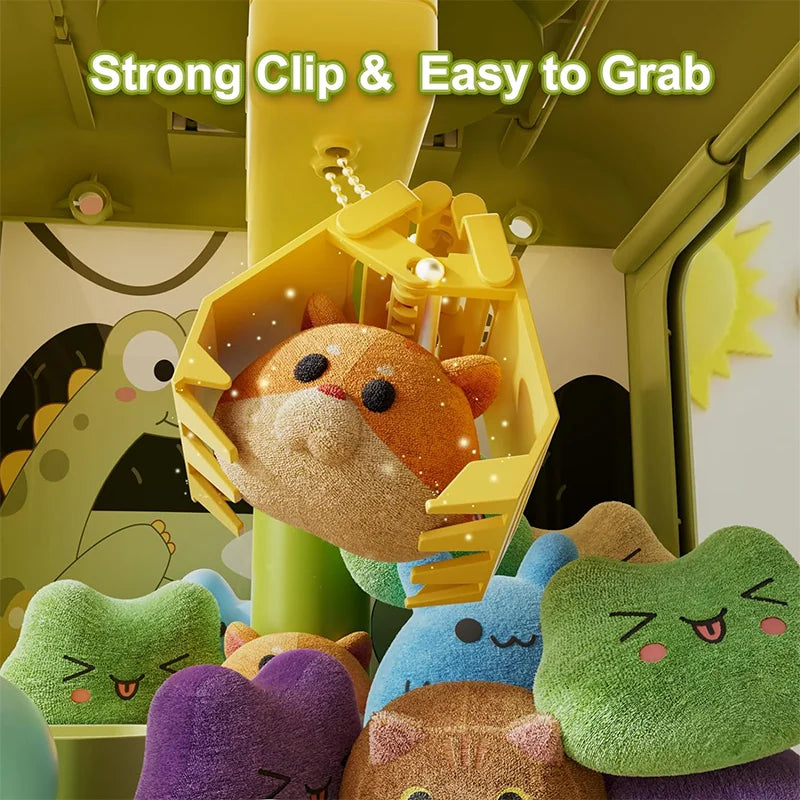 Mini Arcade Claw Machine with Adjustable Grip and Music