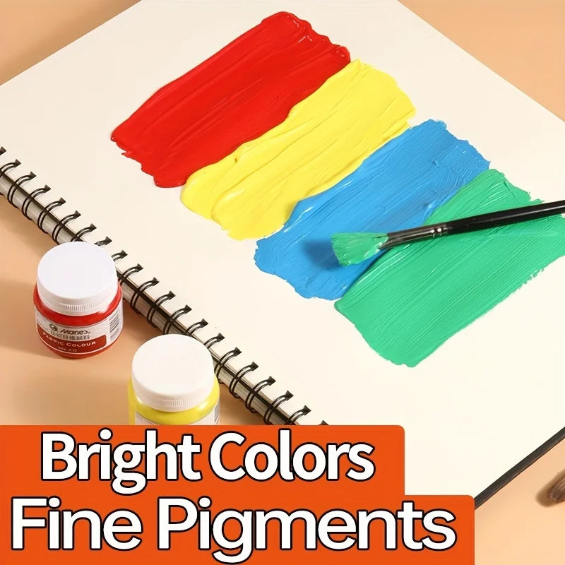 A set of bright colored fine pigments or paint pastes in various shades of red, yellow, blue, and green displayed on a white 