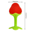 Strawberry-Shaped Silicone Baby Teether for Soothing Gums