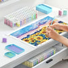 64-Slot Diamond Painting Storage Box with Clear Snap-Lid Containers