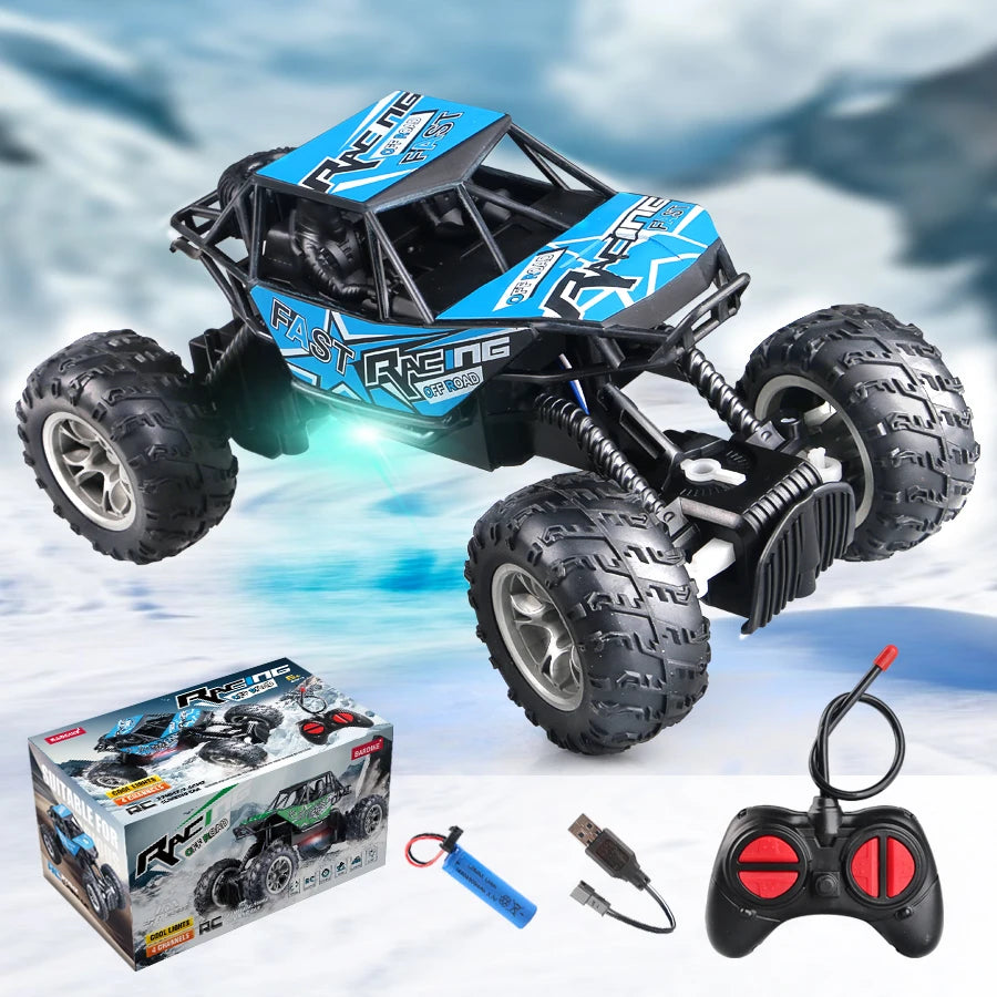 4-Way Remote Control Off-Road Car with LED Lights