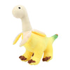 A yellow and cream Peeled Banana Brontosaurus plush toy dinosaur stuffed animal.