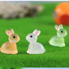 Glow-in-the-Dark Bunny Resin Figurines for Easter & Home Decor