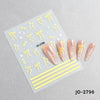 3D Bow Nail Stickers with Ribbon, Heart & Stripe Designs
