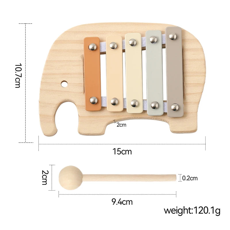Cartoon Elephant Xylophone Musical Toy for Toddlers