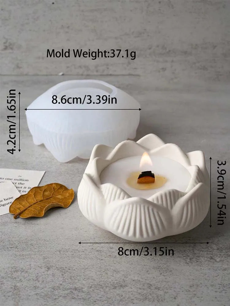 Lotus Silicone Mold for Candle Making & Decorative Crafting