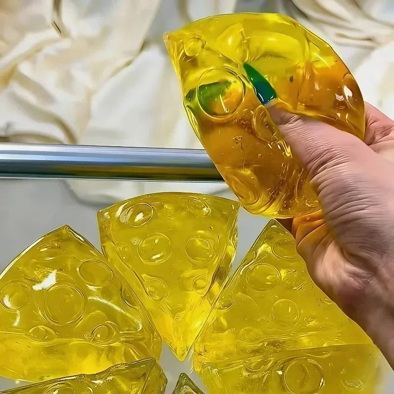 Squishy Mochi Cheese Fidget Toy for Stress Relief