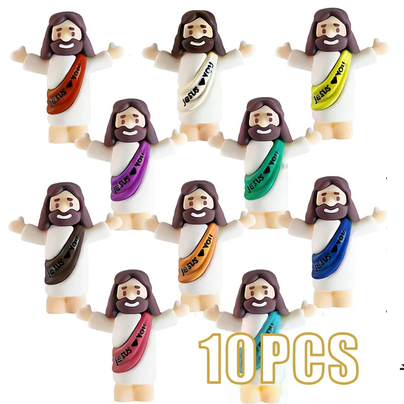 Mini Jesus Figurine Set for Easter Decorations