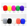 A multi-pack of microphone windscreen foam covers in various colors including red, yellow, pink, green, purple, gray, black, 
