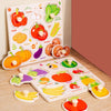Toddler Wooden Puzzle Set - Animal, Traffic & Fruit Theme - Montessori Learning Toy