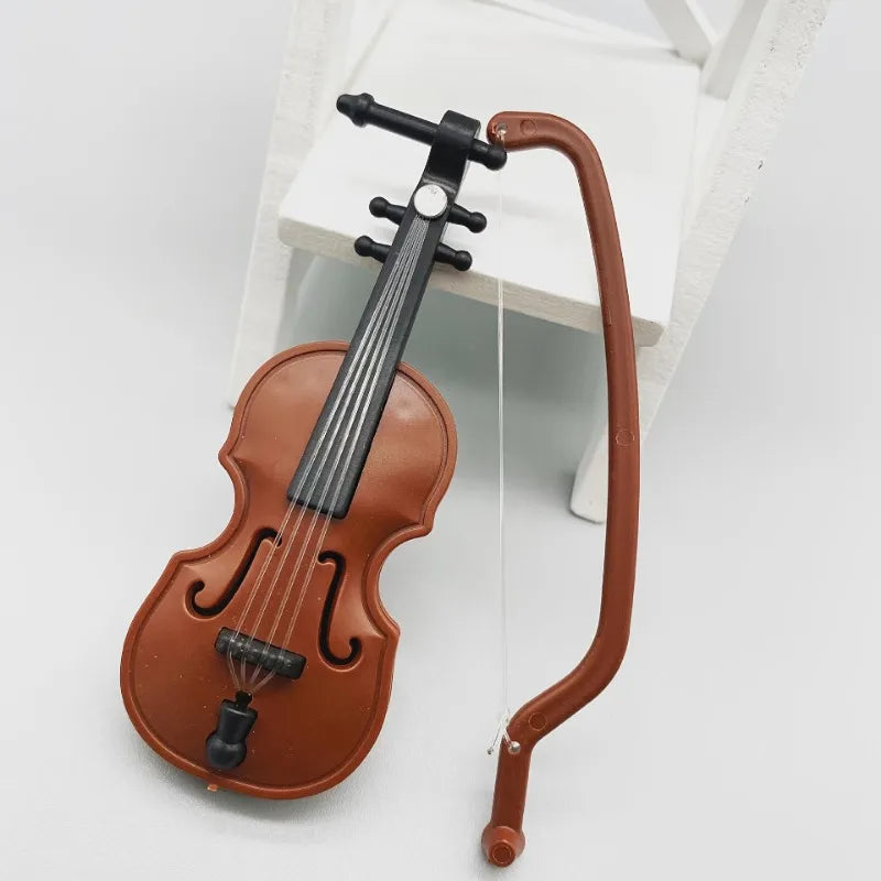 Handcrafted Miniature Wooden Violin Decoration