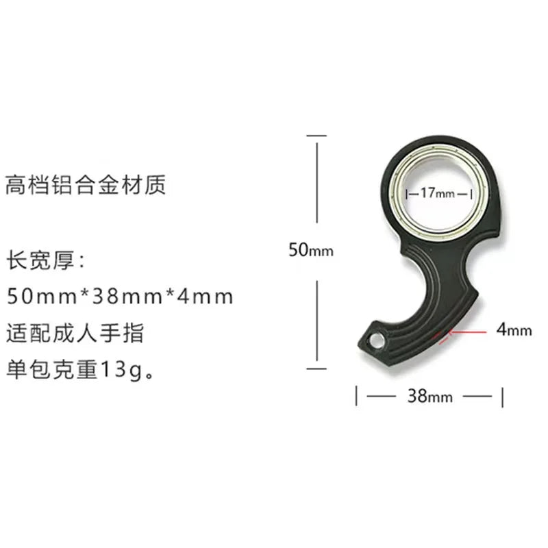 Metal Fidget Spinner Keychain for Stress Relief and Focus