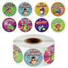 Spanish Motivational Reward Stickers for Kids – Cute Animal Encouragement Sticker Roll
