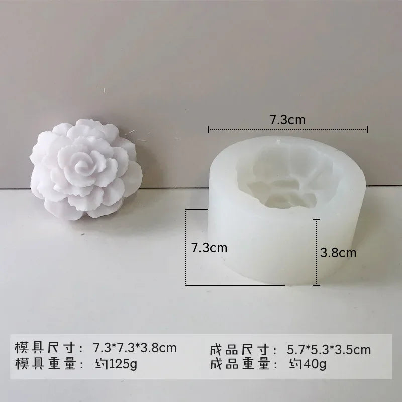 Rose & Peony Silicone Mold for Candle, Soap, and Resin Crafting