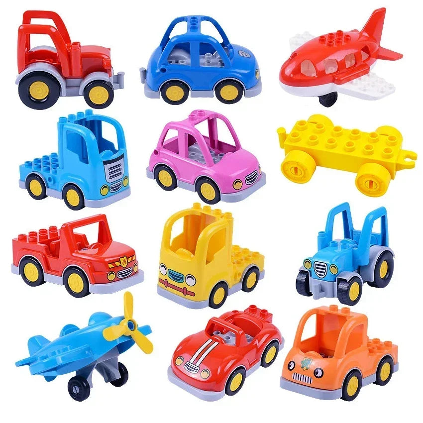 Large Building Blocks Traffic Series Vehicles Set