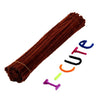 A brown cylindrical craft set of 100 colorful pipe cleaners for DIY projects