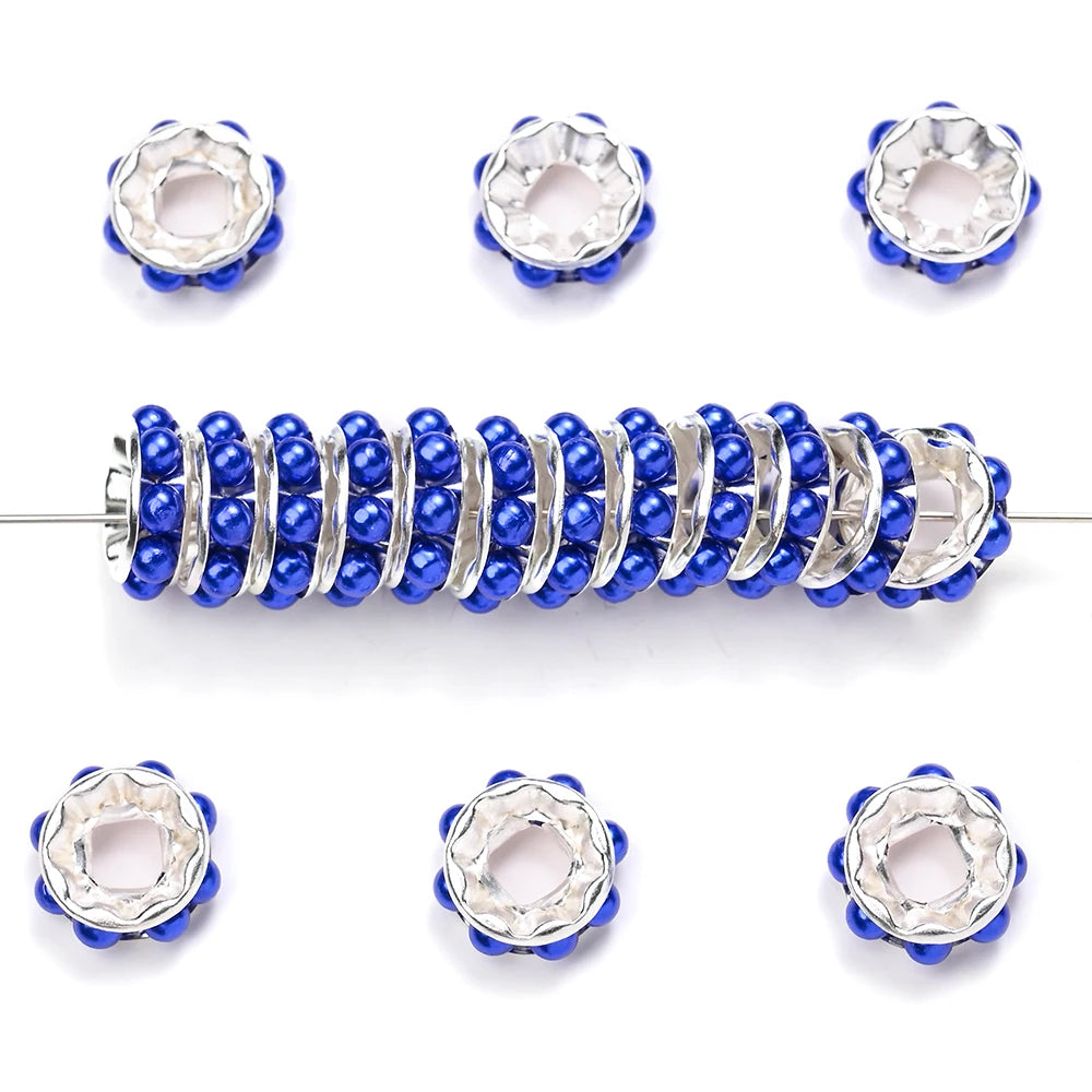 Mixed Pearl and Metal Spacer Beads for Jewelry Making