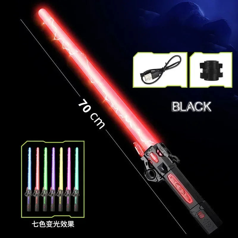 Telescopic Glow Sword with Music & Rotating Lights