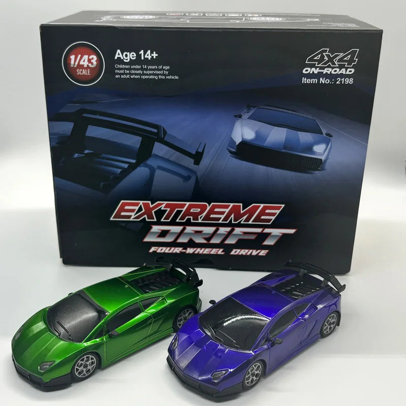 1:43 Scale RC Drift Car with Gyro Stabilization