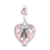925 Sterling Silver Heart Charm Beads for Bracelets and Necklaces