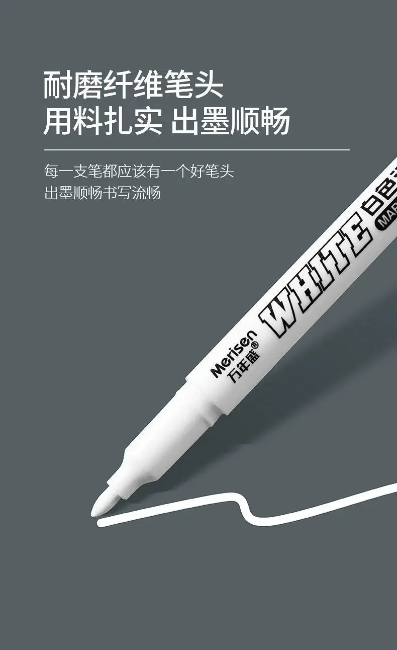 White Oily Marker Pens for DIY Art & Craft Projects