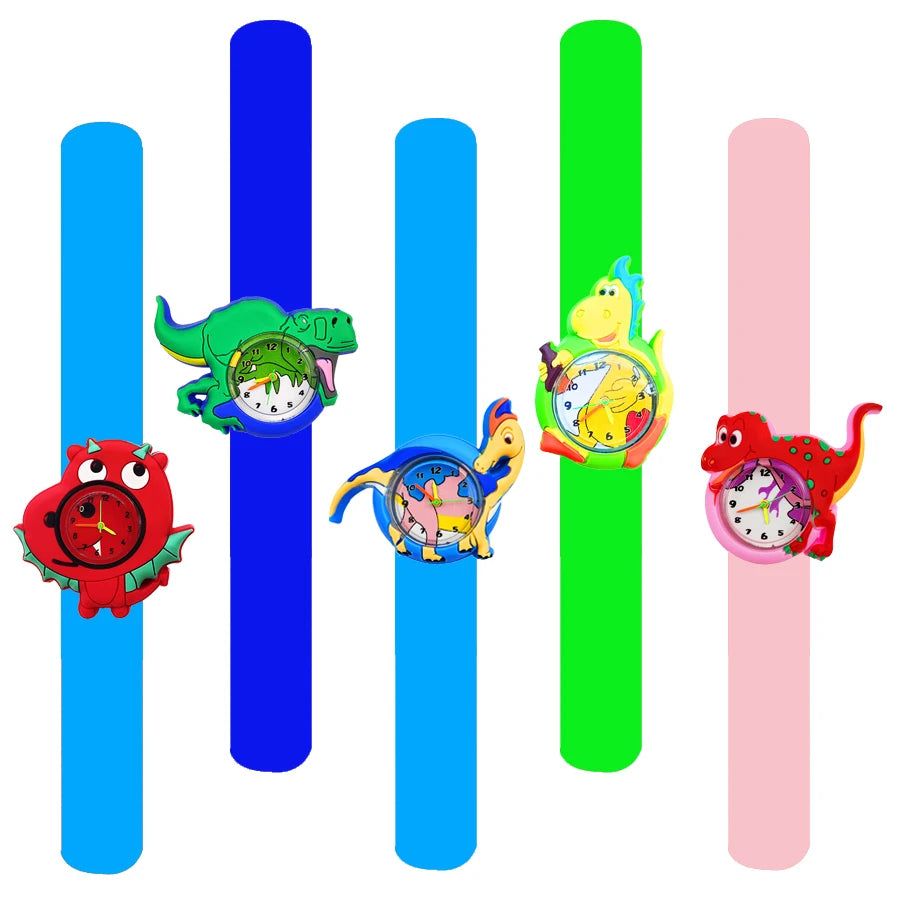 Kids' Cartoon Dinosaur Digital Watch with Silicone Band