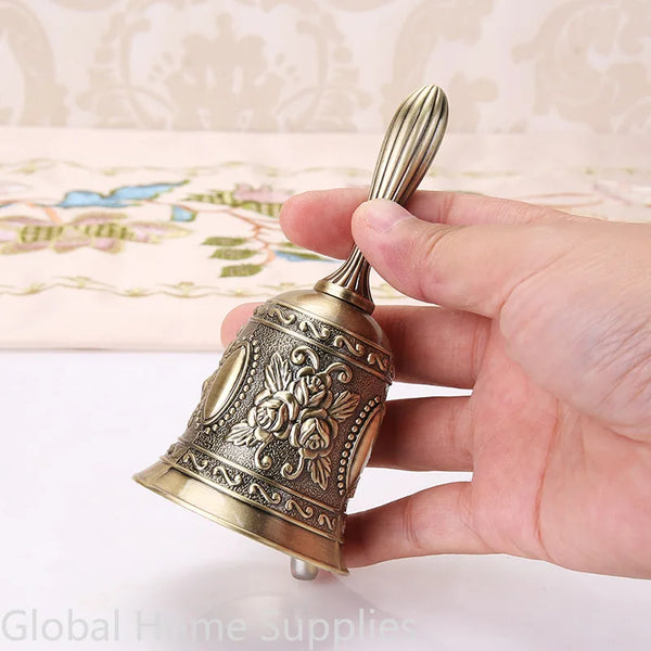 Classic Metal Hand Bell with Comfort Grip Handle