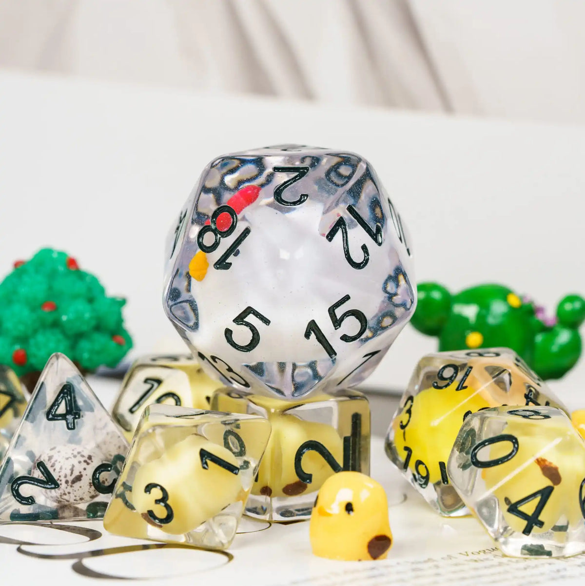 Cute Animal Resin Polyhedral Dice Set