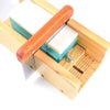 Complete Silicone Soap Making Mold Kit with Wooden Box and Stainless Steel Cutters