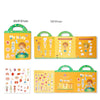 A set of reusable cartoon sticker books for kids featuring various scenes and characters.