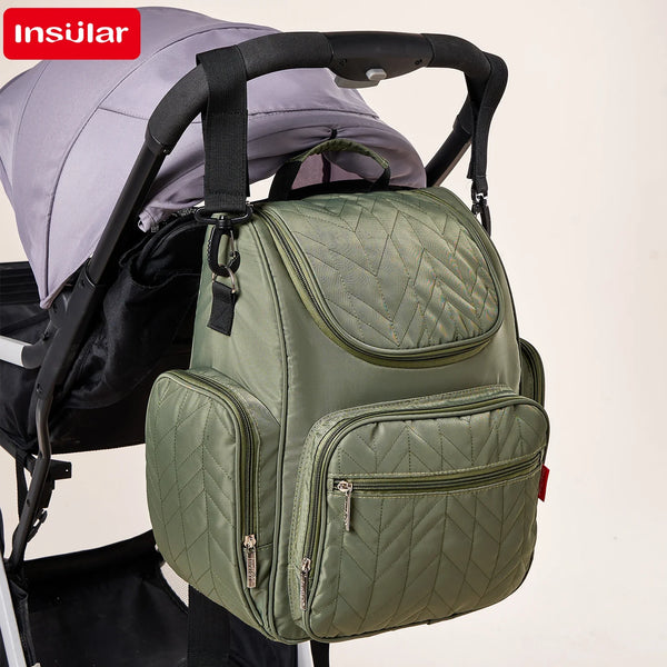 Large-Capacity Waterproof Diaper Backpack for Parents on the Go