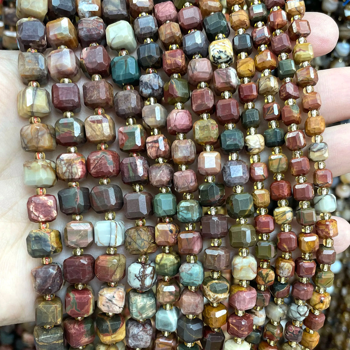 Natural Stone Faceted Beads for Jewelry Making