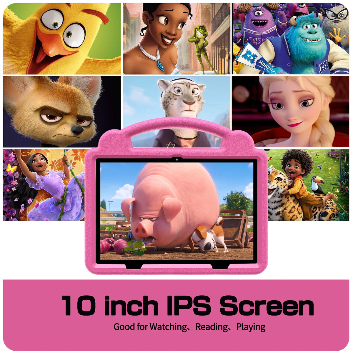 10" Kids Tablet with Case, Android 15, Parental Controls, 64GB