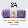 Luxurious Alpaca Wool Blend Yarn — 500g Thick Knitting Yarn