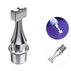 Stainless steel screw-on vacuum diamond painting pen replacement tips shown in various views