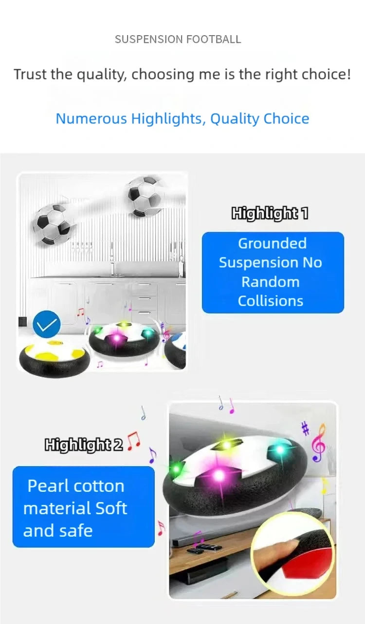 Floating Soccer Ball Toy with Air Cushion – Levitating Foam Football for Kids