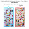 Four styles of Fortune Cat 3D embossed stickers made of PVC and epoxy resin