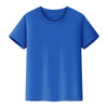 A royal blue short-sleeved t-shirt for kids made of soft cotton.