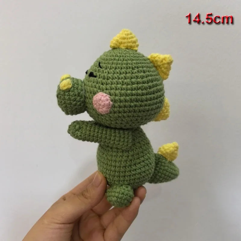 Handmade Amigurumi Plush Toy Set – Fox, Cow & Lamb Sleeping Dolls