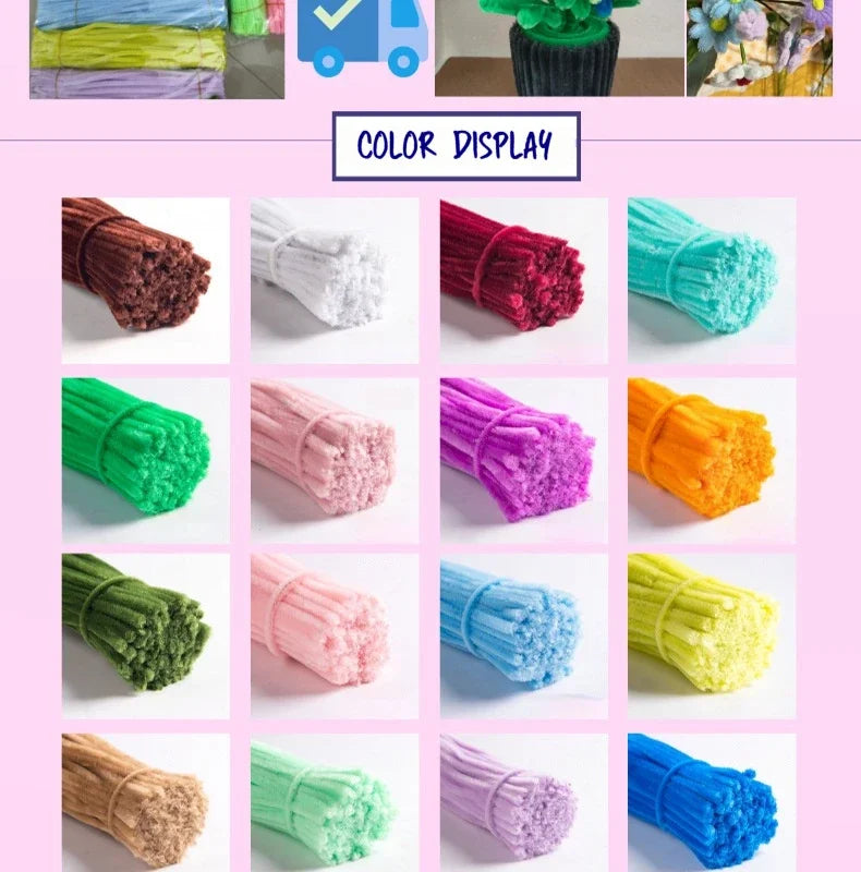 Chenille Stem Craft Sticks for DIY Art Projects