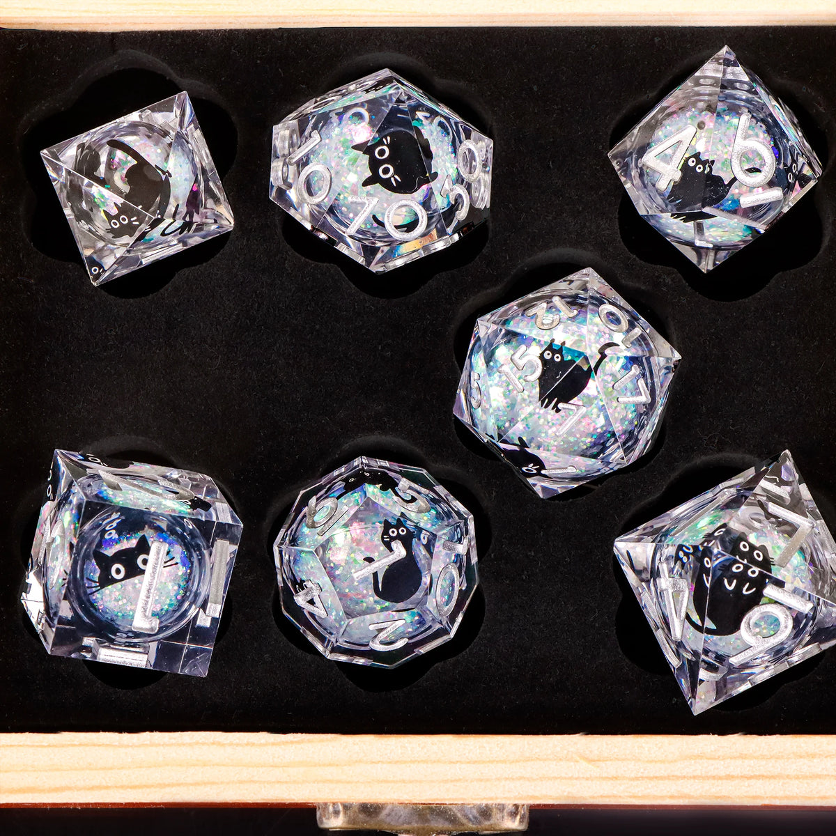 Liquid Core Dice Set for Dungeons & Dragons | Sharp Edge Resin RPG Dice