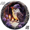 A wooden puzzle featuring an owl surrounded by flowers and branches for a family game night.