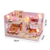 DIY Wooden Dollhouse Kit with Miniature Furniture – 3D Puzzle Craft Set