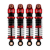 Four red and black INJORA heavy-duty big bore oil shocks for RC crawlers