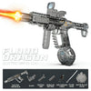 A detailed image of the Flood Dragon electric water gun toy, showing its features and components.